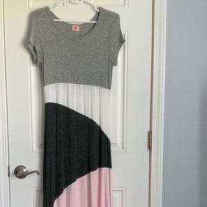 Colorblock maxi dress